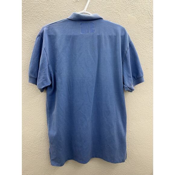 Vintage Mens Shirt Size Medium Pacific Coast Highway Blue Short Sleeve Polo - Picture 9 of 12